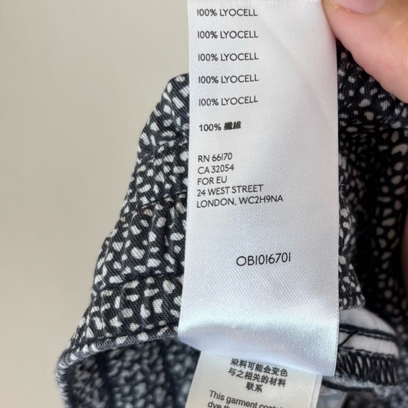 Anthropologie Orana Printed Joggers Pants Sz Small Boho Black White Elastic Tie - Picture 10 of 10